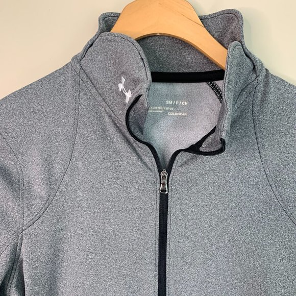 Under Armour ColdGear 1/2 Zip Jacket Gray Women’s Size Small Warm Fall Winter - Picture 11 of 11